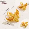 Cuentas Espaciadoras Perforadas Estilo Chino Chapadas en Cobre Antiguo Oro de 18 Quilates Cuentas Sueltas Colgante Pequeño Pulsera DIY Collar Accesorios de Joyería Decoración Colgante