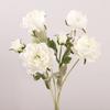 Peônia Europeia Flocada Pequena Flor de Peônia Artificial de 3 Cabeças Casamento Hotel Flor Decorativa Flor de Peônia de Alta Qualidade Flor Artificial