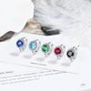 Aretes de Aro con Zirconia Microincrustada Transfronteriza de Diamante Completo, Estilo INS Personalizado, Aretes Versátiles, Joyería de Moda Europea y Americana