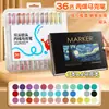 Marcador acrílico de doble punta para niños, color no transparente, apilable, pincel de color, creativo, simple, para estudiantes de primaria, lavable