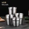 Copo de Água Aço Inoxidável 304 Camada Dupla Isolamento Térmico Antiescaldante Espessado Copo de Café Copo Doméstico Copo de Viagem Copo de Cerveja