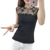 Novo Quente Sexy Doce Colete Bordado em Renda para Mulheres Camisa Base Slim-fit Emagrecedora de Verão para Mulheres