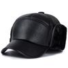 Boné de Baseball de Lã Masculino para Outono e Inverno, Versátil para Meia-Idade e Idosos, Chapéu Quente com Forro de Fleece Espesso, Boné Bico de Pato com Proteção de Orelha para Pai