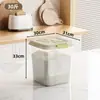 Contenedor de arroz transfronterizo para uso doméstico, a prueba de insectos, a prueba de humedad, sellado, cubo de almacenamiento de arroz de grado alimenticio, caja de almacenamiento de granos