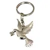 Venta directa Festival pequeño regalo metal creativo pájaro paloma gallo animal llavero láser LOGOTIPO regalo publicitario