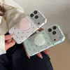 Funda para Teléfono Móvil Apple 18Promax Estilo Coreano Estrella Piedra Preciosa Corazón Soporte Adecuada para 16Pro Doble Capa 17Pro