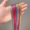 Cuerda trenzada para el cabello con lentejuelas plateadas para niños, accesorio para el cabello de baile callejero de escenario, cinta trenzada brillante para rastas de hip-hop para niñas