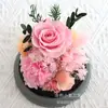 Ornamento de Flor de Girassol Preservada em Cúpula de Vidro, Buquê de Flores de Rosa Premiado no Exame de Admissão ao Ensino Médio, Presente para Aniversário de Crianças