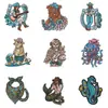 Bordado de Elemento Fantasia do Oceano da Natureza Selvagem Ocidental Patch de Tecido Estilo Retro Desgastado Roupas Sapatos Chapéus Personalidade Buraco Reparo