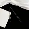 Collar de Cadena para Suéter con Colgante de Calabaza de Cristal Estilo Chino, Pendientes para Mujer, Moda Elegante y Lujosa, Cadena para Clavícula Ajustable de Nicho de Alta Gama