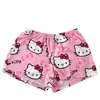 Pantalones de pijama populares de dibujos animados KT Kitty europeos y americanos para mujer, shorts casuales de verano finos y holgados para casa