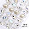 Atacado Transfronteiriço Cristal de Ponta Oval Vidro Diamante Cristal Fundo Pontiagudo Diamante Strass Formato Especial Materiais Acessórios de Joalheria para Arte de Unhas