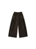 Pantalones de pana color caqui de pierna ancha estilo cimitarra para mujer, nuevo estilo de otoño, diseño coreano, únicos, de nicho, buena caída, pantalones casuales