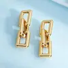 Pendientes Geométricos con Textura Retro, Pendientes de Moda y Versátiles para Mujer