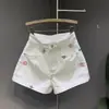 Nuevos Shorts de Verano de Alta Gama, Moda Fresca, Diseño Bordado, Cintura Alta, Denim, Nicho