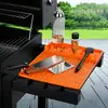Tapete de Silicone para Utensílios de Chapa para Blackstone, 17 x 11,8 Polegadas Resistente ao Calor Suporte para Espátula de Utensílios Tapete Antiderrapante para Grelha para Chapa de Grelha Preparo de Churrasco Bancada da Cozinha