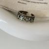 Anillo Antiguo Medio Esmalte Goteado Retro Atmósfera de Lujo Ligero Corte Antiguo Alto Sentido Punk Mariposa Abertura Anillo de Cola Margarita