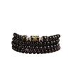 Pulsera de obsidiana Zodiaco de 108 cuentas directa de fábrica para hombres y mujeres, pulsera multicírculo al por mayor