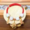 Collar para Perros y Gatos, Cascabel de Bloqueo de Longevidad, Adorno Silencioso de Año Nuevo Estilo Chino, Collar de Hilo Rojo Repelente de Insectos de Alcanfor