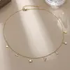 Venda Quente Moda Ouro Vento do Oceano Série de Letras Colar de Pérolas Decoração de Concha Estrela do Mar Concha Venda Quente Explosões