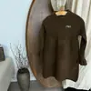 Vestido de Punto para Niña 2026 Otoño e Invierno Nuevo Estilo Coreano Vestido Suéter de Manga Larga Infantil Moderno para Niñas Jóvenes