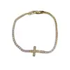 Pulseira Cruzada Totalmente Cravejada de Diamantes Exquisite Fashion Versátil Coreana e Japonesa, Pulseira Elegante de Luxo Leve com Design Único Super Brilhante Atacado