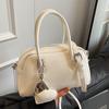 Venta al por mayor transfronteriza Nicho Casual Estilo Simple Color Sólido Bolsa de Almohada Portátil Combinable para Viajeras Textura de Alta Gama Bolso Bandolera para Mujer
