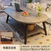 Mesa de Centro Sala de Estar Hogar 2025 Nueva Mesa para Apartamento Pequeño Sencilla Casa de Alquiler Sencilla Mesa de Té Redonda de Pie de Madera Maciza