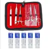 Paquete de Instrumentos de Entrenamiento Quirúrgico Portaagujas Fórceps Hemostáticos 12.5 Módulo de Silicona Set de Instrumentos de Entrenamiento