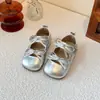 Zapatos de Cuero Lisos con Lazo Estilo Coreano para Niñas, Zapatos de Princesa a la Moda, Nuevo Modelo Primavera y Otoño 2026, Zapatos de Suela Blanda para Niñas Pequeñas
