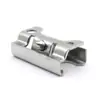 Accesorios de herrajes para ventanas abatibles de aleación de aluminio de puente roto 35 alambre superior simple acero inoxidable 201 punto de bloqueo antirrobo barra de bloqueo juego de cuatro piezas