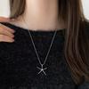 Colar feminino estilo estrela do mar tridimensional, novo estilo, design simples e requintado, moda diária, combinando com corrente de clavícula de alta qualidade