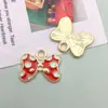 1 nuevo aceite gota aleación rojo labial lazo colgante colgante diy accesorios caseros