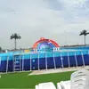 (Personalizado) Equipo de Parque Acuático Exterior Soporte Móvil Grande Piscina Innovación Tobogán de Agua Inflable para Niños
