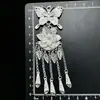 Accesorios de imán para refrigerador de la etnia Miao, piezas estilo chino de fénix y mariposa imitación plata, estilo étnico de plata Miao de nicho, pavo real, área escénica de Guizhou
