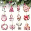 Decoraciones Colgantes de Madera para Año Nuevo Transfronterizas Adornos de Madera Navideños Adecuados para Fiestas Festivas y Decoración del Hogar