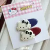 Moda Coreana Gatinho Oval Grampo de Cabelo Estilo Ins Presilha Bico de Pato Versátil de Alta Qualidade Desenho Animado Franja Clipe Lateral