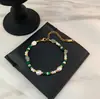 Collar de Cuentas de Perla de Agua Dulce con Forma Especial Verde Malaquita Dongling para Mujer Cadena de Clavícula de Nicho de Lujo Ligero de Piedra Natural Cadena de Collar