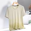 Hong Kong camelo gelo seda camiseta de manga curta verão masculino malha respirável secagem rápida solta legal esportes casual camiseta