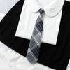 Corbata jk estilo japonés para mujer verano estilo preppy camisa corbata de moño accesorios de moño artículo pequeño estudiante a cuadros corbata dk para hombre