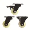 Roda para Carrinho de Escritório, Roda de Nylon Branca, 1,5 polegadas, 2 polegadas, Silenciosa, Resistente ao Desgaste, Freio, Roda Universal