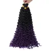 Peluca Waterdeep Degradado 100g 14 Pulgadas Cabello Rizado Ola de Agua Fibra Sintética Crochet para Cabello Artesanía Tejida a Mano Cabello Rizado