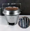 Panela Interna Universal Espessa Resistente a Altas Temperaturas 80/90 para Assar Pato, Frango, Ganso Assado, Fogão de Ferro Fundido, Revestimento Interno de Aço Inoxidável, Comercial