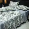 Colcha de verano de seda lavada impresa para Amazon transfronteriza, colcha AC de enfriamiento para aire acondicionado, venta al por mayor de fabricantes de comercio exterior