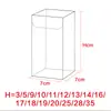 Caja de Embalaje Transparente de 7 cm, Caja de Plástico, 7*7*A, Gama Completa de Tamaños