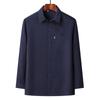 Camisa de Seda de Gelo para Homens de Meia-Idade e Idosos Manga Longa Verão Camisa Solta para Roupas de Verão do Pai para Avô e Idosos