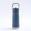 Caneca Térmica de Aço Inoxidável 304 Nova Transfronteiriça Grande Capacidade Portátil para Esportes ao Ar Livre Garrafa Portátil com Canudo Copo para Carro