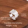 Anillos Abiertos de Acero Inoxidable Transfronterizos, Anillos Ajustables de Acero de Titanio que No se Desvanecen, Anillos Prensados en Aceite, Joyería de Mano al por Mayor