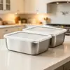 Caja de Almacenamiento Crisper de Acero Inoxidable, Sellada con Tapa, Puesto Comercial, Picnic, Lonchera, Caja Especial para Refrigerador