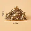 Latão Maciço Puro Buda Maitreya Sorridente Grande Sol Tathagata Buda Sorridente Barrigudo Decoração de Casa Pequenos Enfeites de Mesa